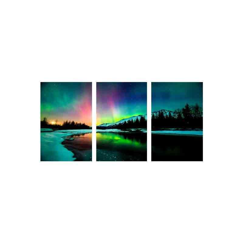 Wall Art & Paintings - Northern Lights Wall Art - Set Of Three