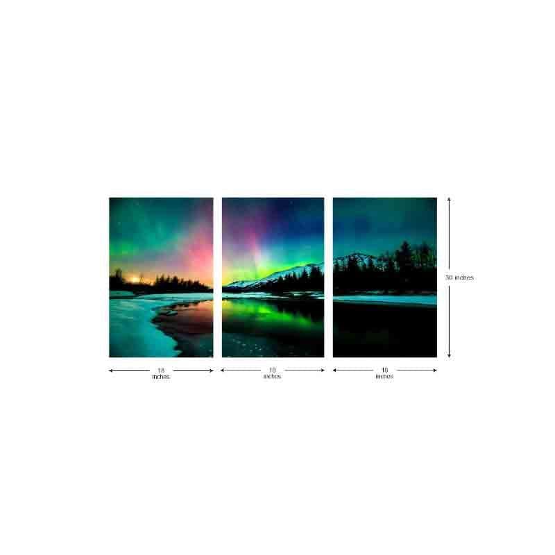 Wall Art & Paintings - Northern Lights Wall Art - Set Of Three