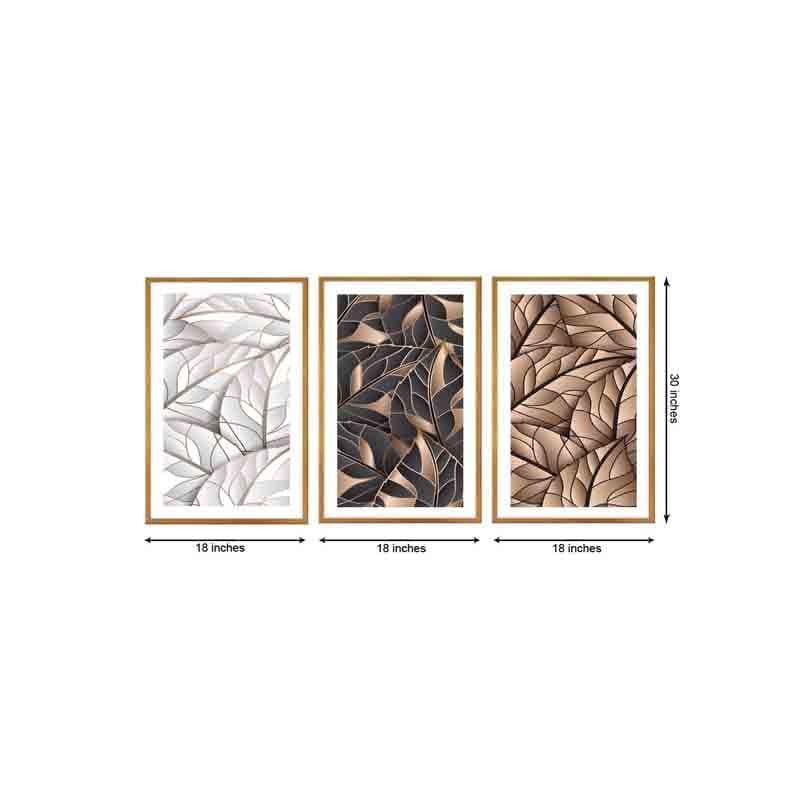 Wall Art & Paintings - Overlapping Leaves Wall Art - Set Of Three