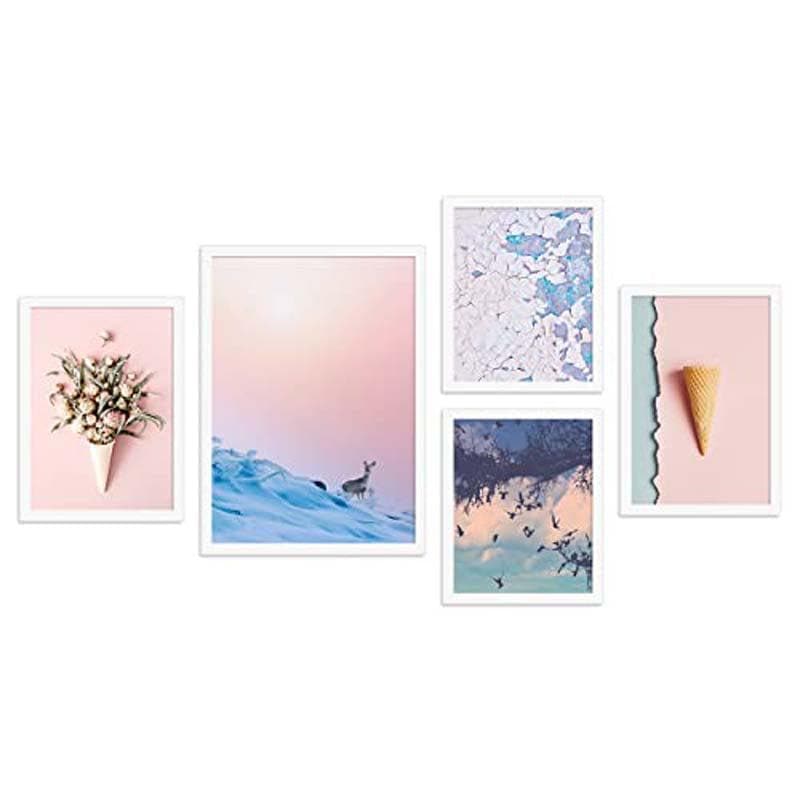 Wall Art & Paintings - Pastel Nature Wall Art - Set Of Five