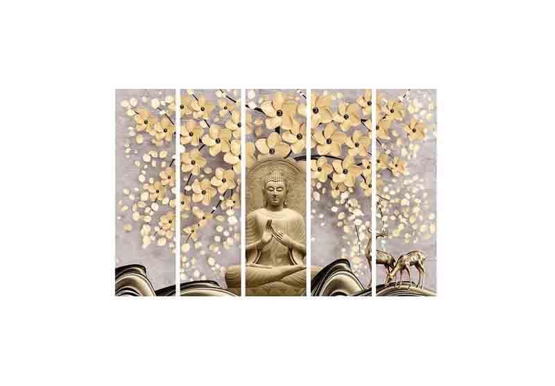 Buy Peace Temple Wall Art - Set Of Five Wall Art & Paintings from Vaaree