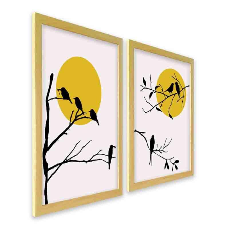 Wall Art & Paintings - Perched On Stem Wall Art - Set Of Two