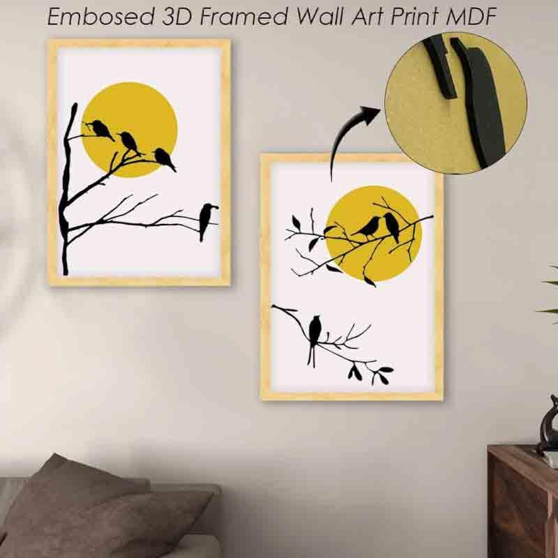 Wall Art & Paintings - Perched On Stem Wall Art - Set Of Two