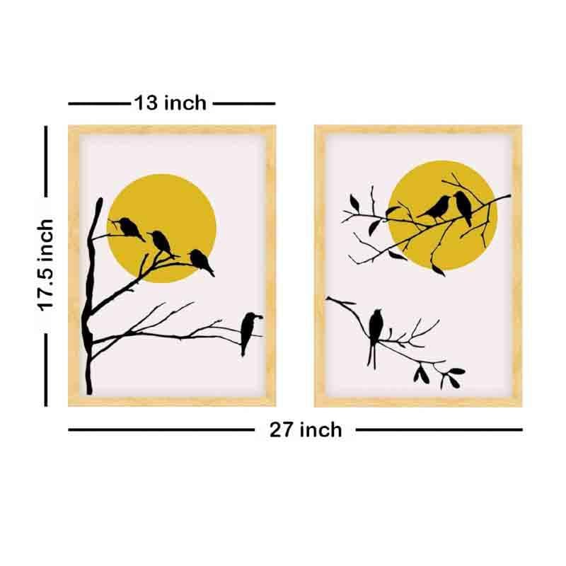 Wall Art & Paintings - Perched On Stem Wall Art - Set Of Two