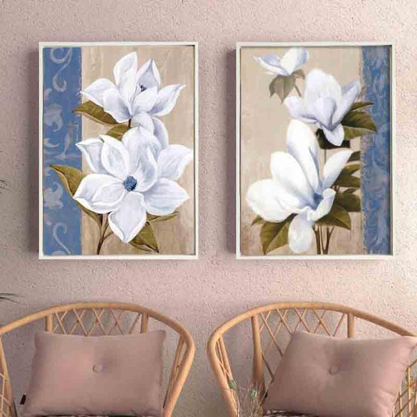 Wall Art & Paintings - Pristine Blooms Wall Art - Set Of Two