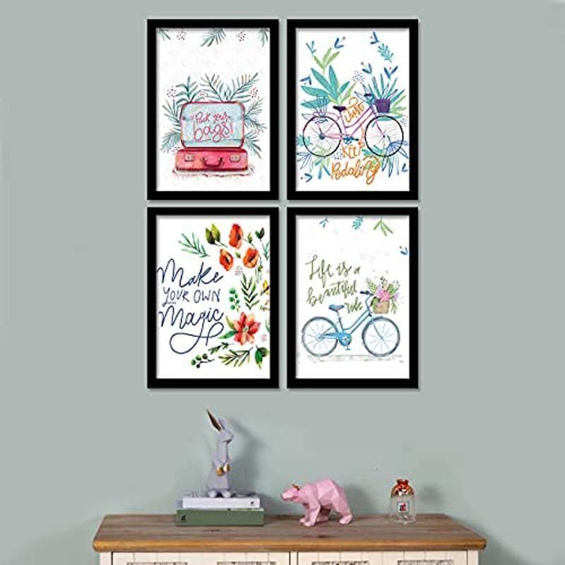 Buy Quote It Right Wall Art - Set Of Four Wall Art & Paintings from Vaaree