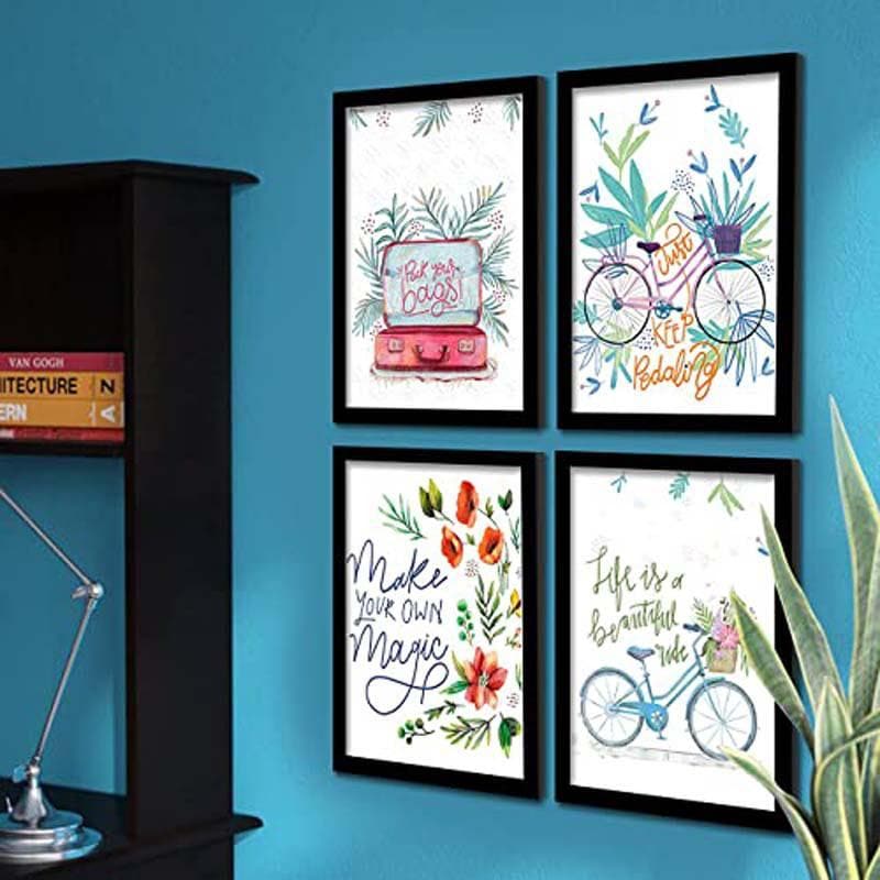 Buy Quote It Right Wall Art - Set Of Four Wall Art & Paintings from Vaaree