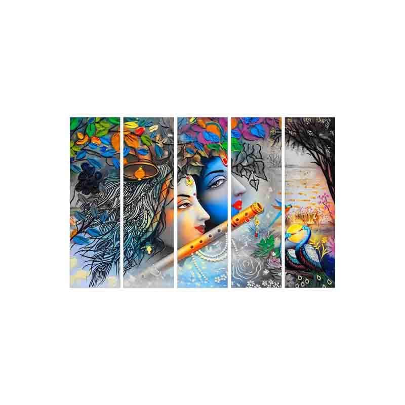 Buy Radha Krishna Wall Art - Set Of Five Wall Art & Paintings from Vaaree