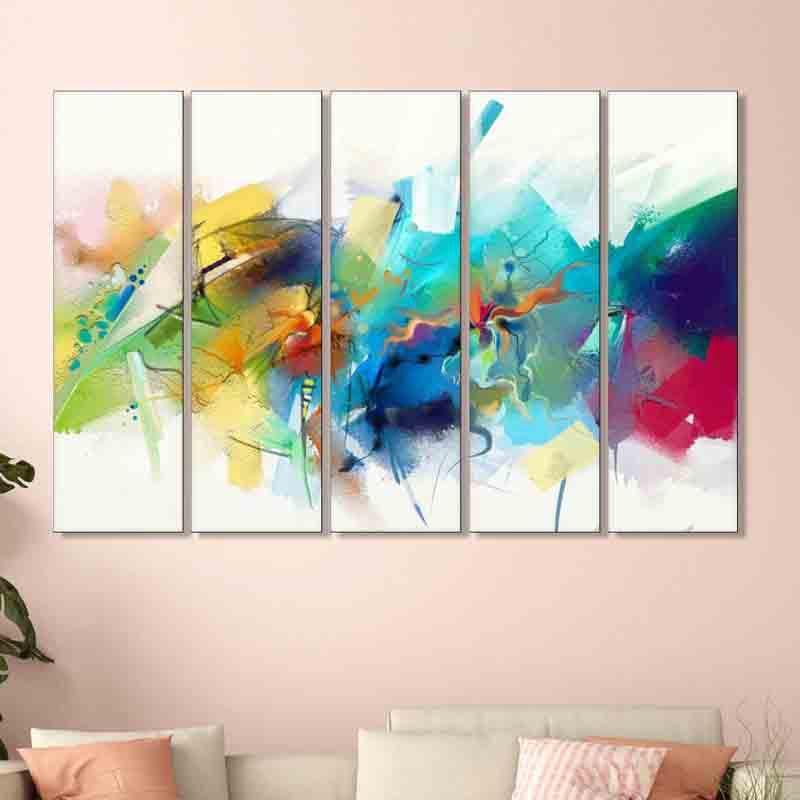 Wall Art & Paintings - Rainbow Wall Art - Set Of Five