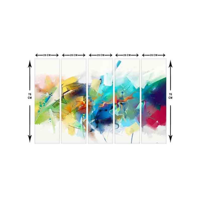 Wall Art & Paintings - Rainbow Wall Art - Set Of Five