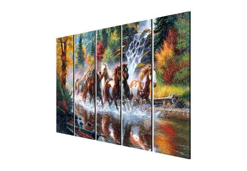 Wall Art & Paintings - River Horses Wall Art - Set Of Five