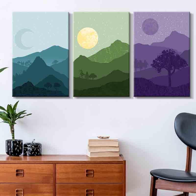 Buy Seclusion Wall Art - Set Of Three Wall Art & Paintings from Vaaree