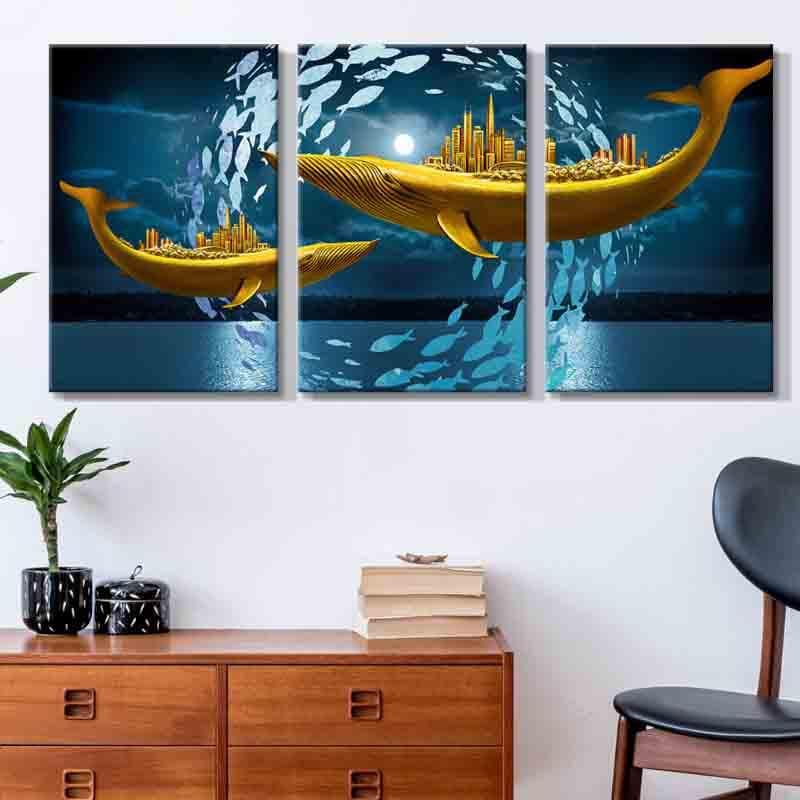 Wall Art & Paintings - Shark Tank Wall Art - Set Of Three