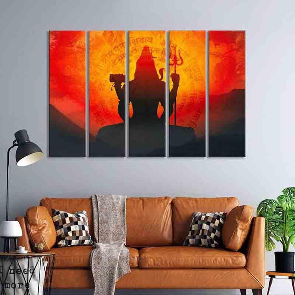 Wall Art & Paintings - Shiv Shambhu Wall Art - Set Of Five