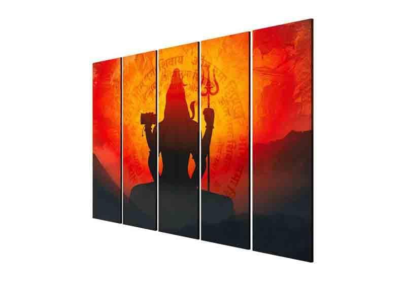 Buy Shiv Shambhu Wall Art - Set Of Five Wall Art & Paintings from Vaaree