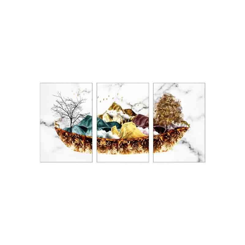 Buy Snowland Wall Art - Set Of Three Wall Art & Paintings from Vaaree