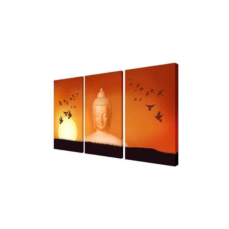 Wall Art & Paintings - Solitude Buddha Panelled Art - Set Of Three