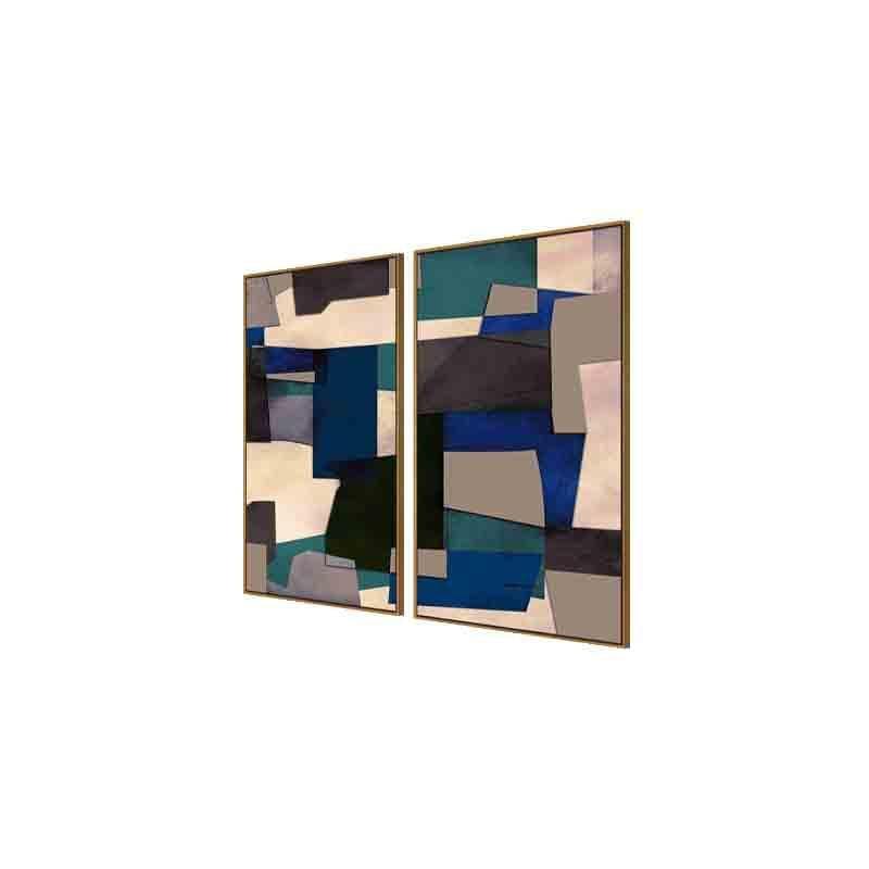 Wall Art & Paintings - Square Squared Wall Art - Set Of Two