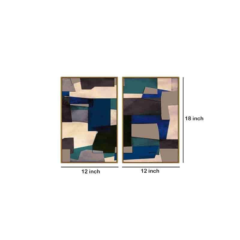 Wall Art & Paintings - Square Squared Wall Art - Set Of Two