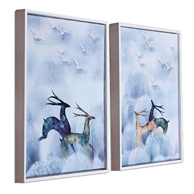 Wall Art & Paintings - Surreal Deers Wall Art - Set Of Two