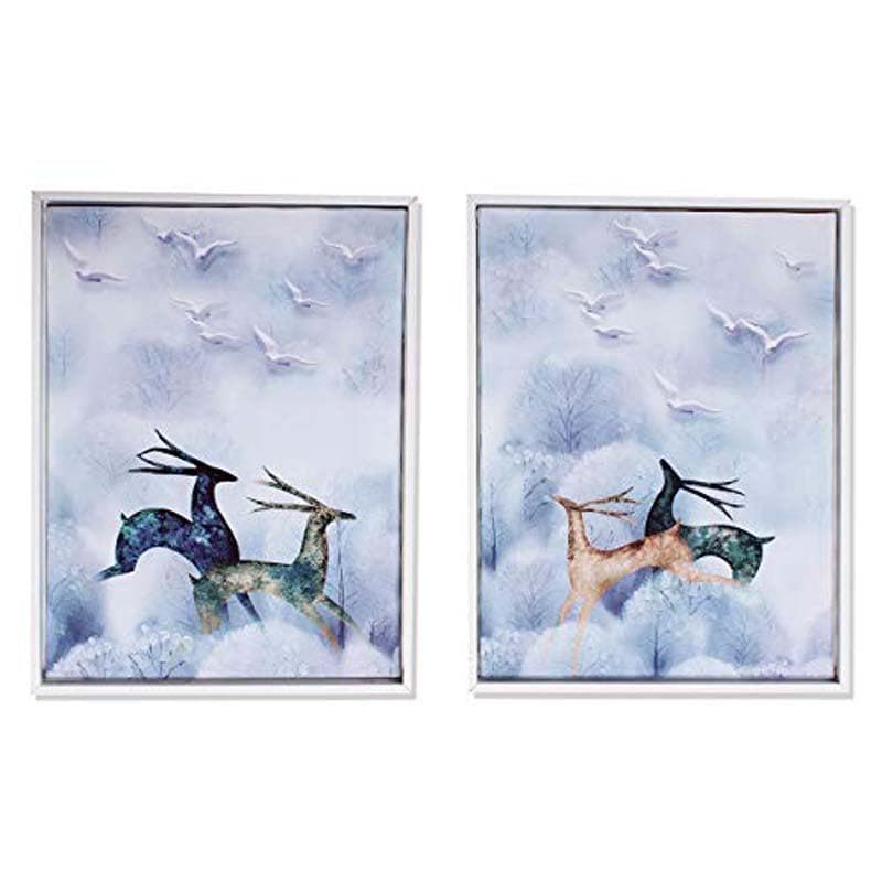 Wall Art & Paintings - Surreal Deers Wall Art - Set Of Two