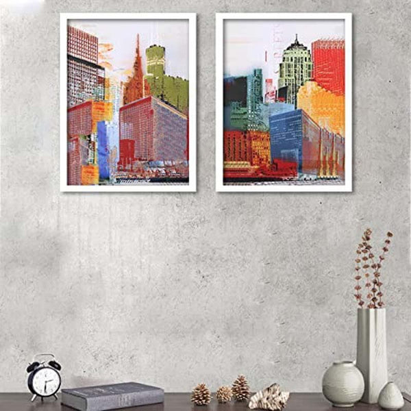 Wall Art & Paintings - Vivid City Wall Art - Set Of Two