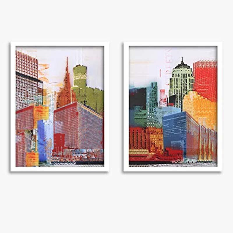 Wall Art & Paintings - Vivid City Wall Art - Set Of Two