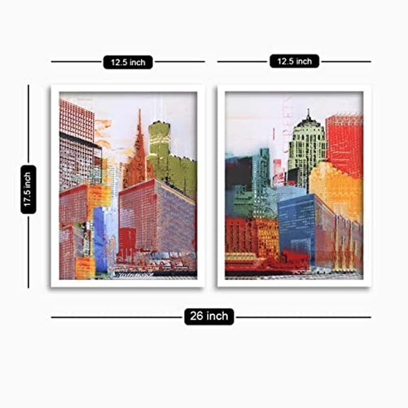 Wall Art & Paintings - Vivid City Wall Art - Set Of Two