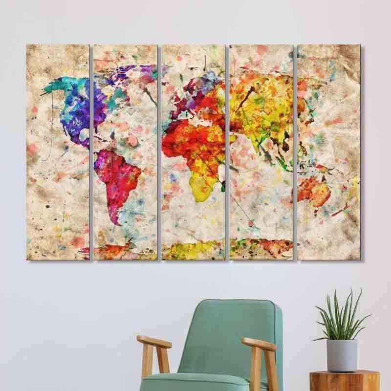 Buy Wanderlust Wall Art - Set Of Five Wall Art & Paintings from Vaaree