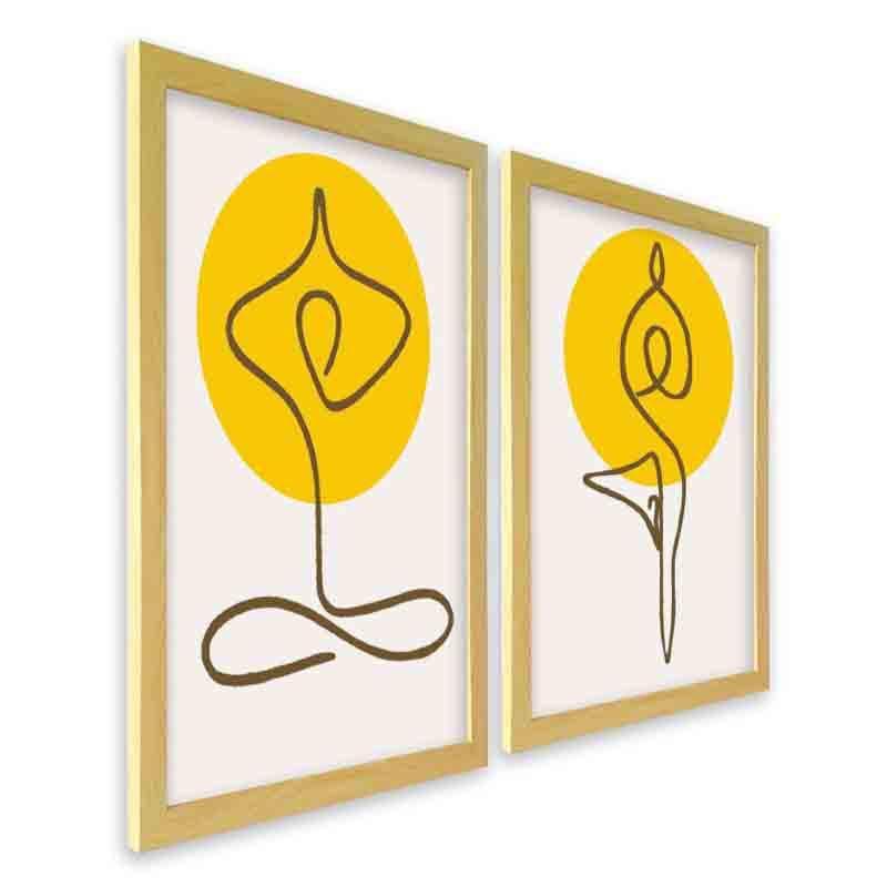 Wall Art & Paintings - Yoga Line Wall Art - Set Of Two