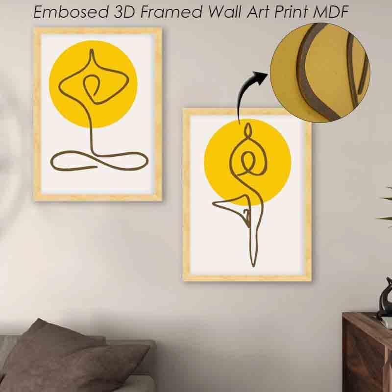 Wall Art & Paintings - Yoga Line Wall Art - Set Of Two