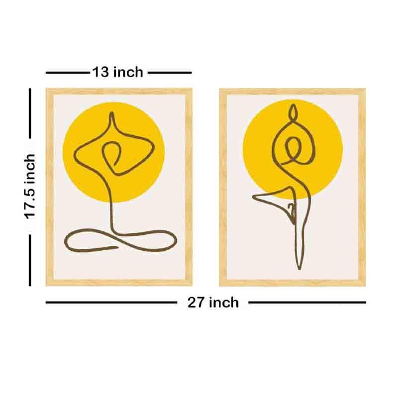 Wall Art & Paintings - Yoga Line Wall Art - Set Of Two