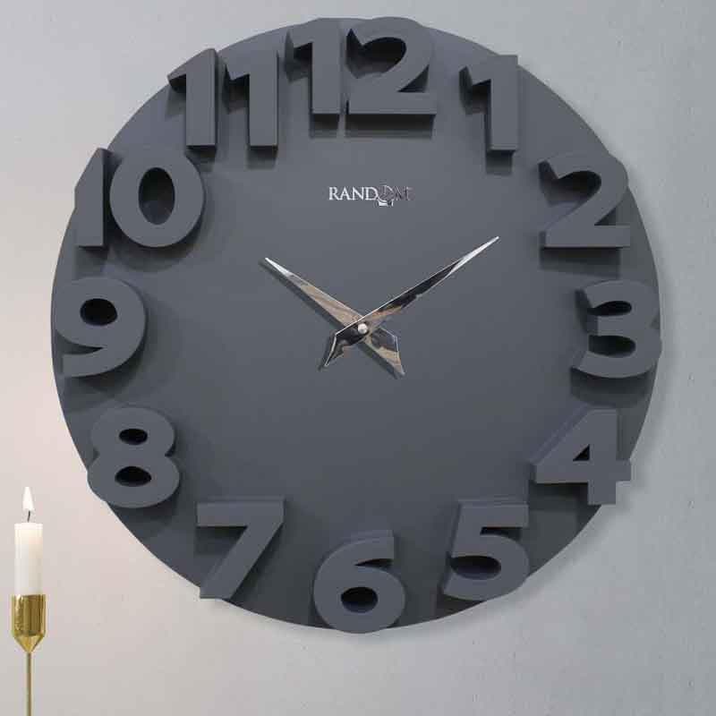 Wall Clock - Artistic Wall Clock - Charcoal