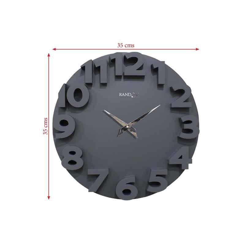 Wall Clock - Artistic Wall Clock - Charcoal