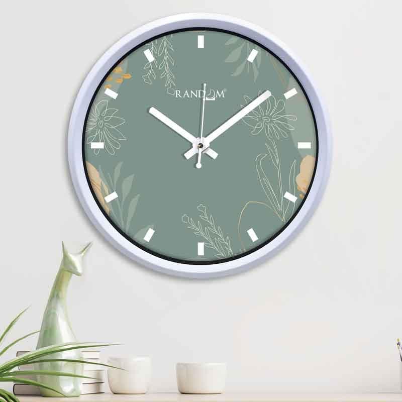 Buy Fleur Wall Clock - Green Wall Clock from Vaaree