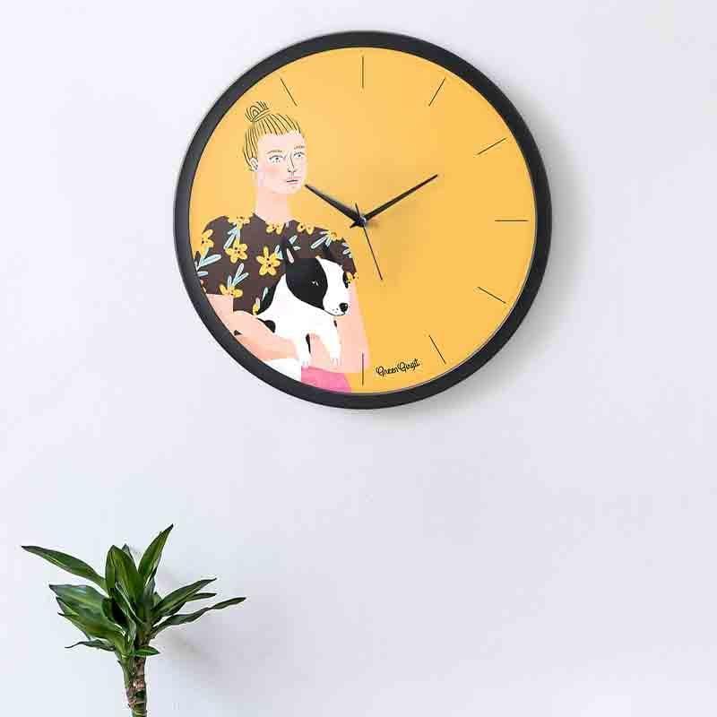 Buy Puppy Love Wall Clock Wall Clock from Vaaree