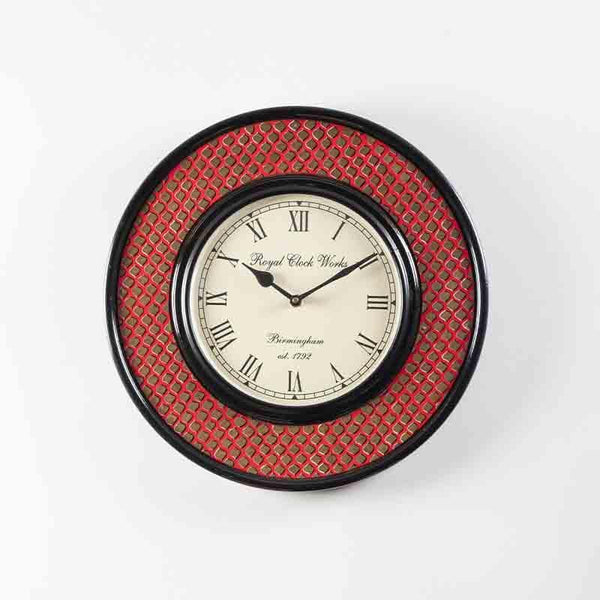 Buy Wall Clock - Scaley Handpainted Wall Clock - Red at Vaaree online