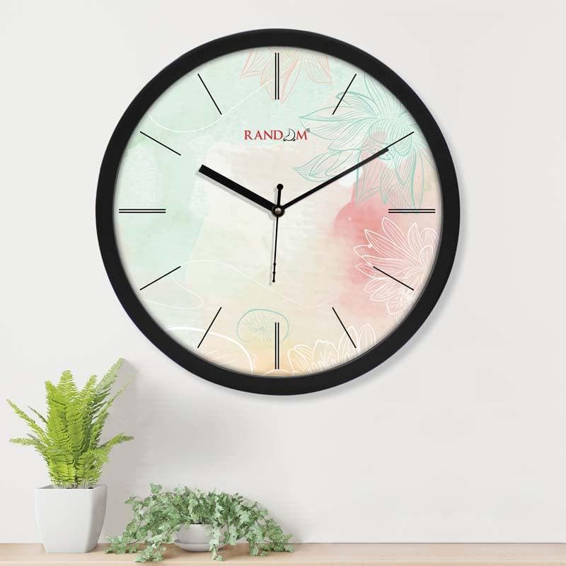 Wall Clock - Water Blushed Florals Wall Clock