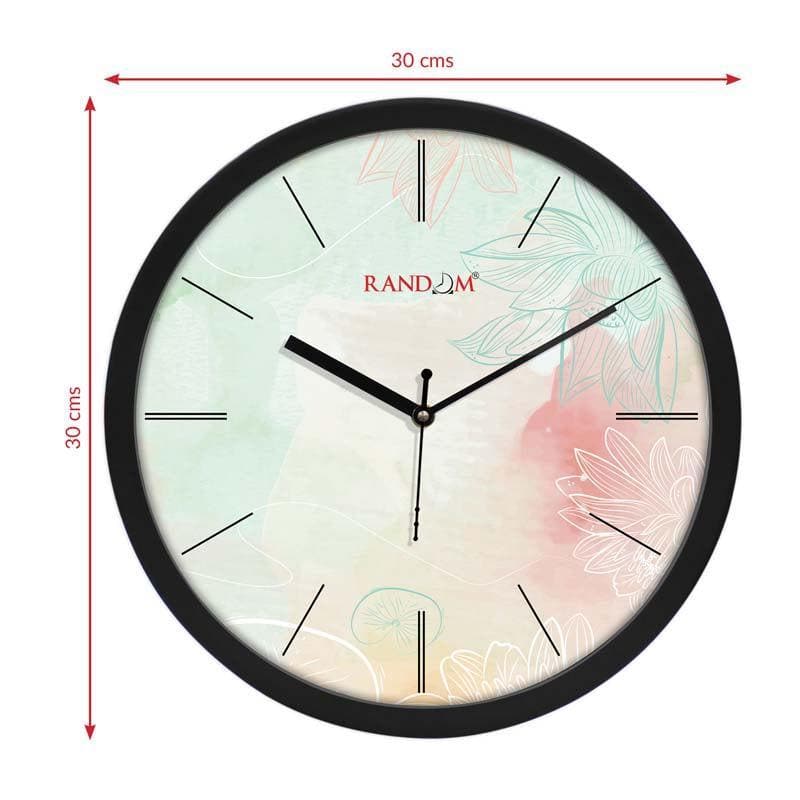 Wall Clock - Water Blushed Florals Wall Clock