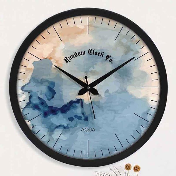 Wall Clock - Watercolors Wall Clock - Blue