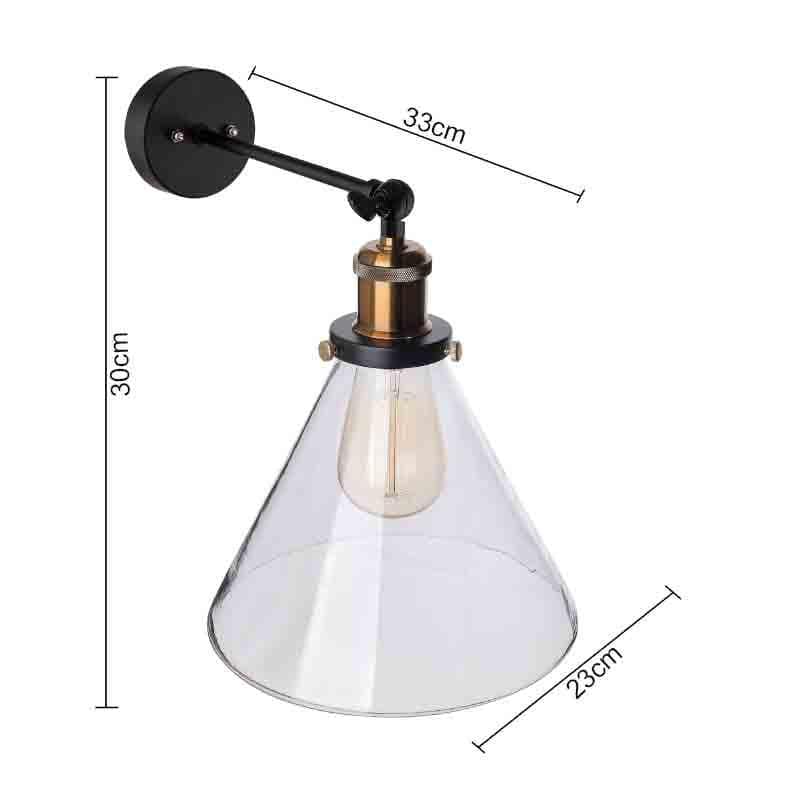 Buy Conica Glass Arm Light - Bronze Wall Lamp from Vaaree