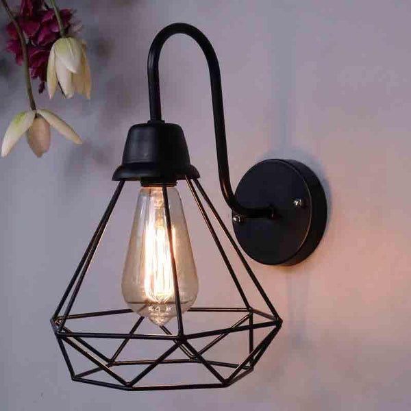 Wall Lamp - Dapper Diamond Wall Lamp - Black