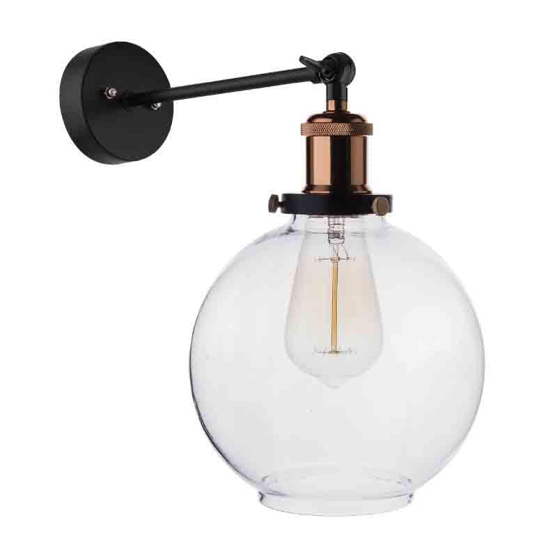 Buy Globe Glass - Bronze - Arm Light Wall Lamp from Vaaree