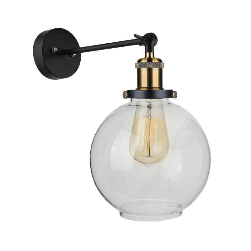 Buy Globe Glass - Gold - Arm Light Wall Lamp from Vaaree