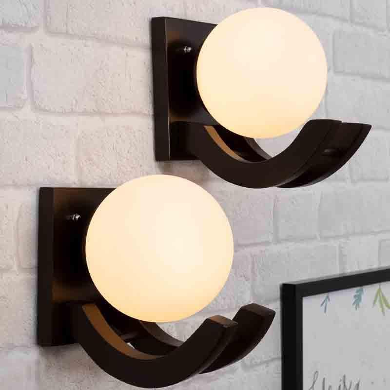 Buy Moon Gooseneck Wall Lamp - Set Of Two Wall Lamp from Vaaree