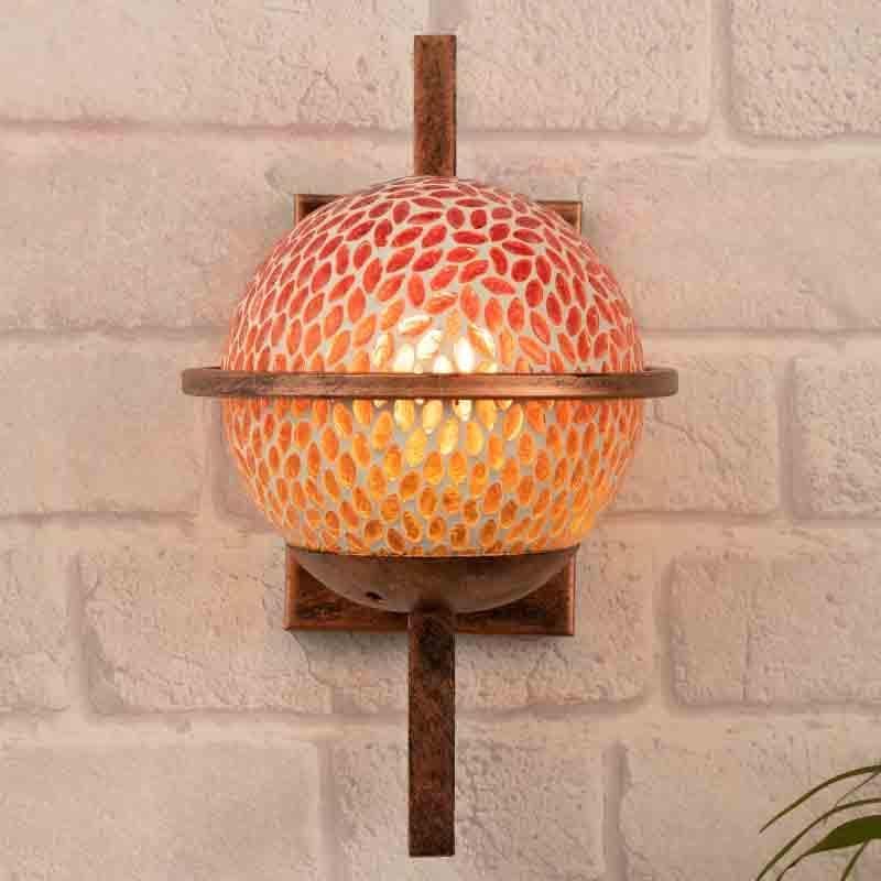 Buy Mosaic Moon Wall Lamp Wall Lamp from Vaaree