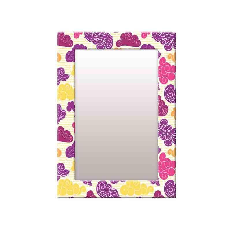 Buy Clouds Mirror - Purple Wall Mirror from Vaaree