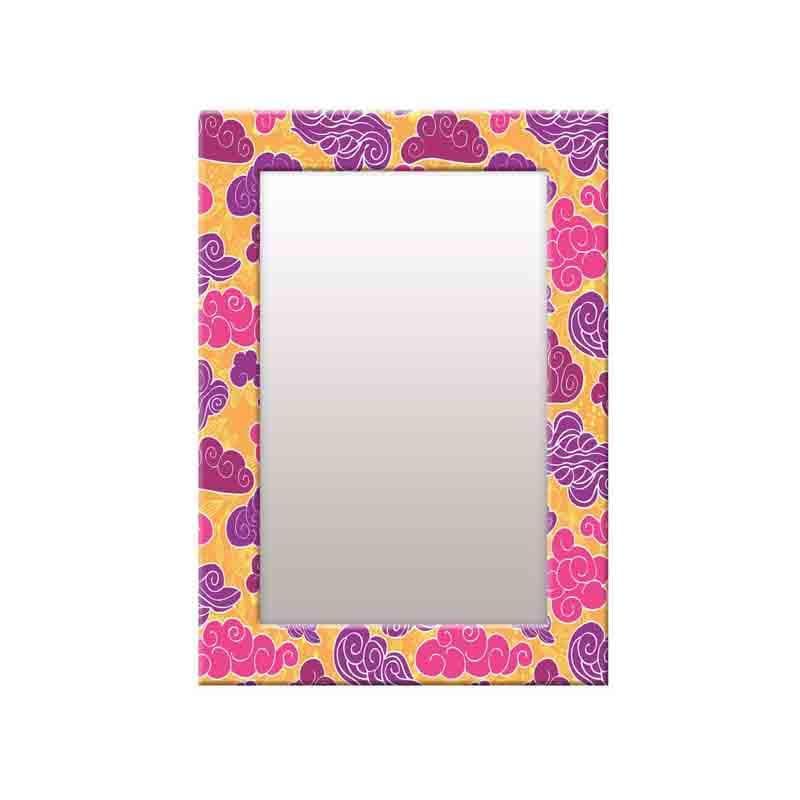 Buy Clouds Mirror - Purple & Yellow Wall Mirror from Vaaree