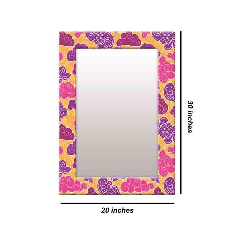 Buy Clouds Mirror - Purple & Yellow Wall Mirror from Vaaree