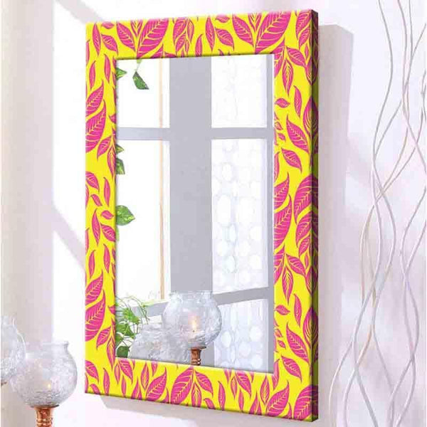 Wall Mirror - Feuille Mirror - Yellow